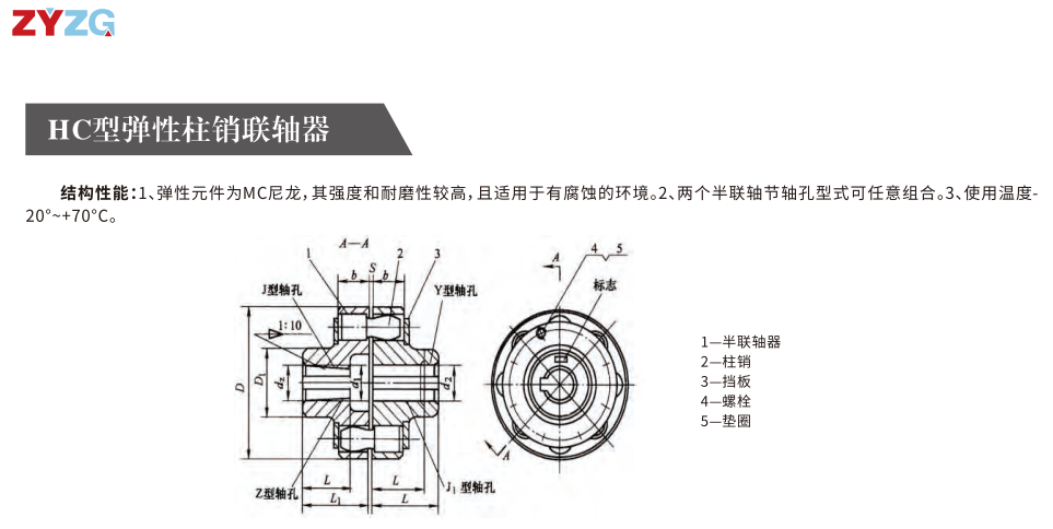 HCL型帶制動輪彈性柱銷聯(lián)軸器